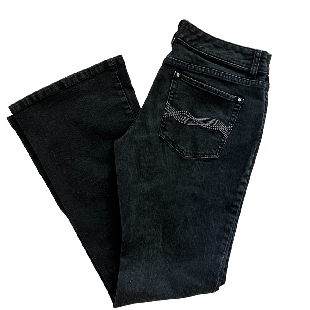 WHBM Black Jeans Size 8R White House Black Market Flare Stretch Denim
